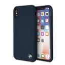 bmw real microfiber silicone case for iphone x navy