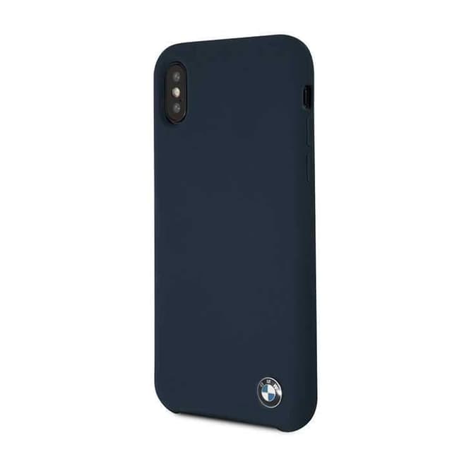 bmw real microfiber silicone case for iphone x navy