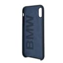 bmw real microfiber silicone case for iphone x navy