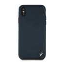 bmw real microfiber silicone case for iphone x navy