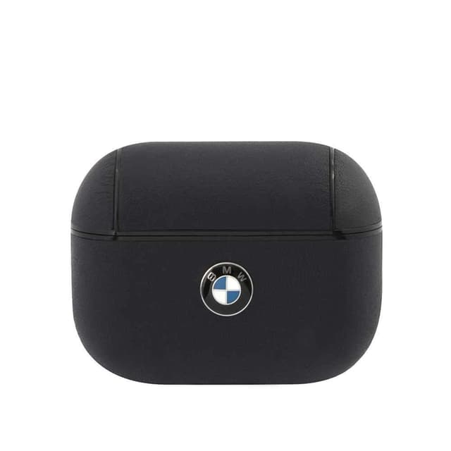 كفر BMW - Signature Collection PC Leather Case with Metal Logo for Airpods Pro  - كحلي
