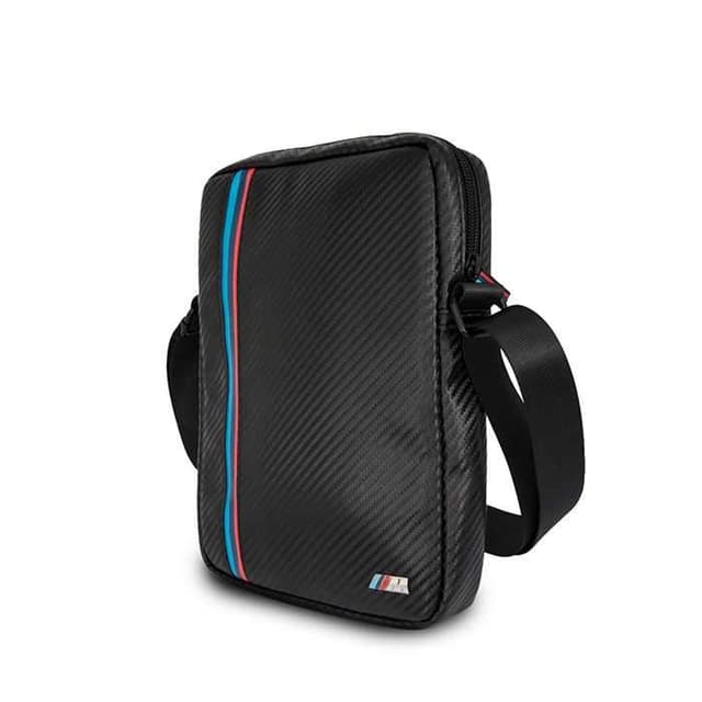 حقيبة BMW - Tricolor Stripe Leather Tablet Bag 10 - أسود