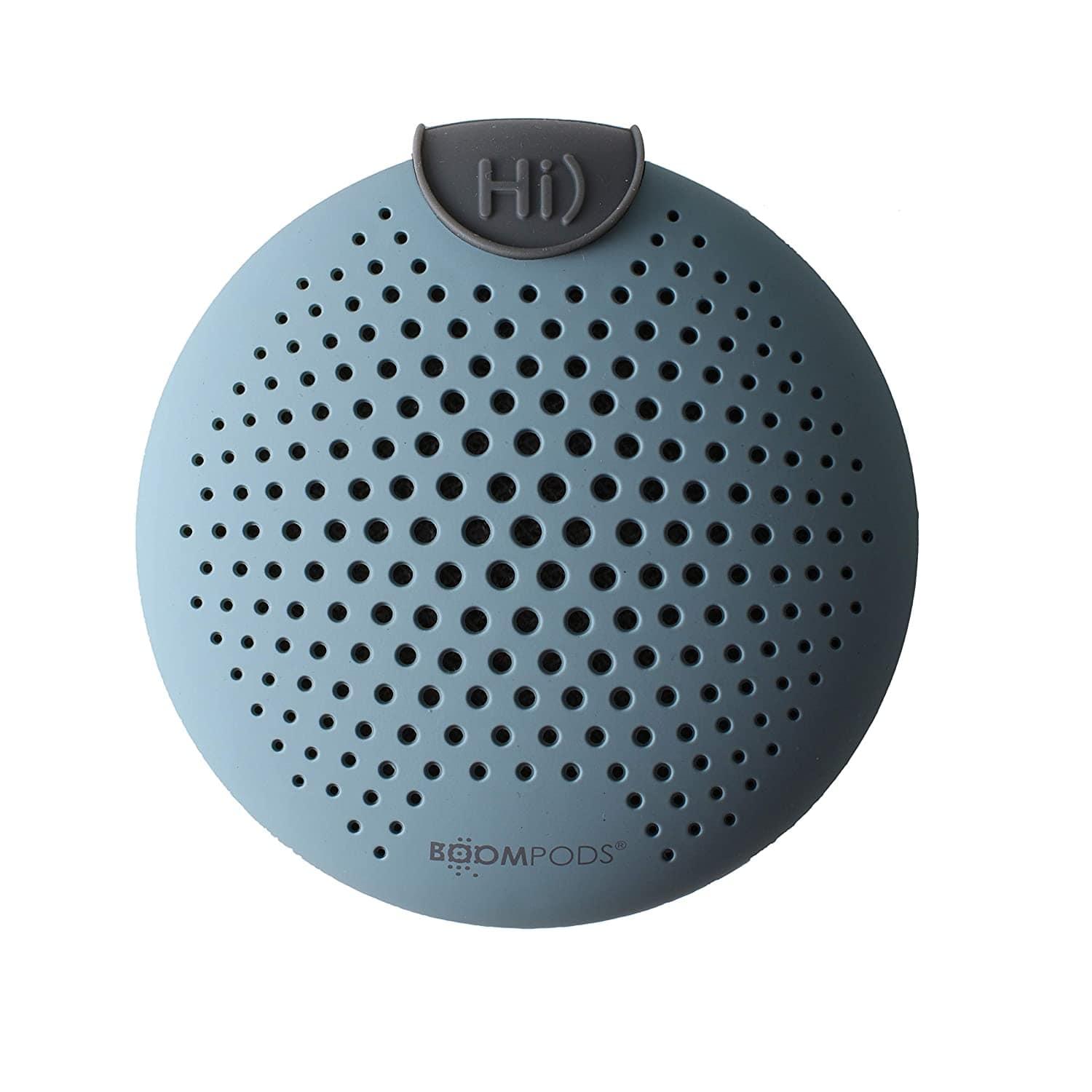 boompods soundclip waterproof bluetooth speaker ipx6 amazon alexa integrated blue