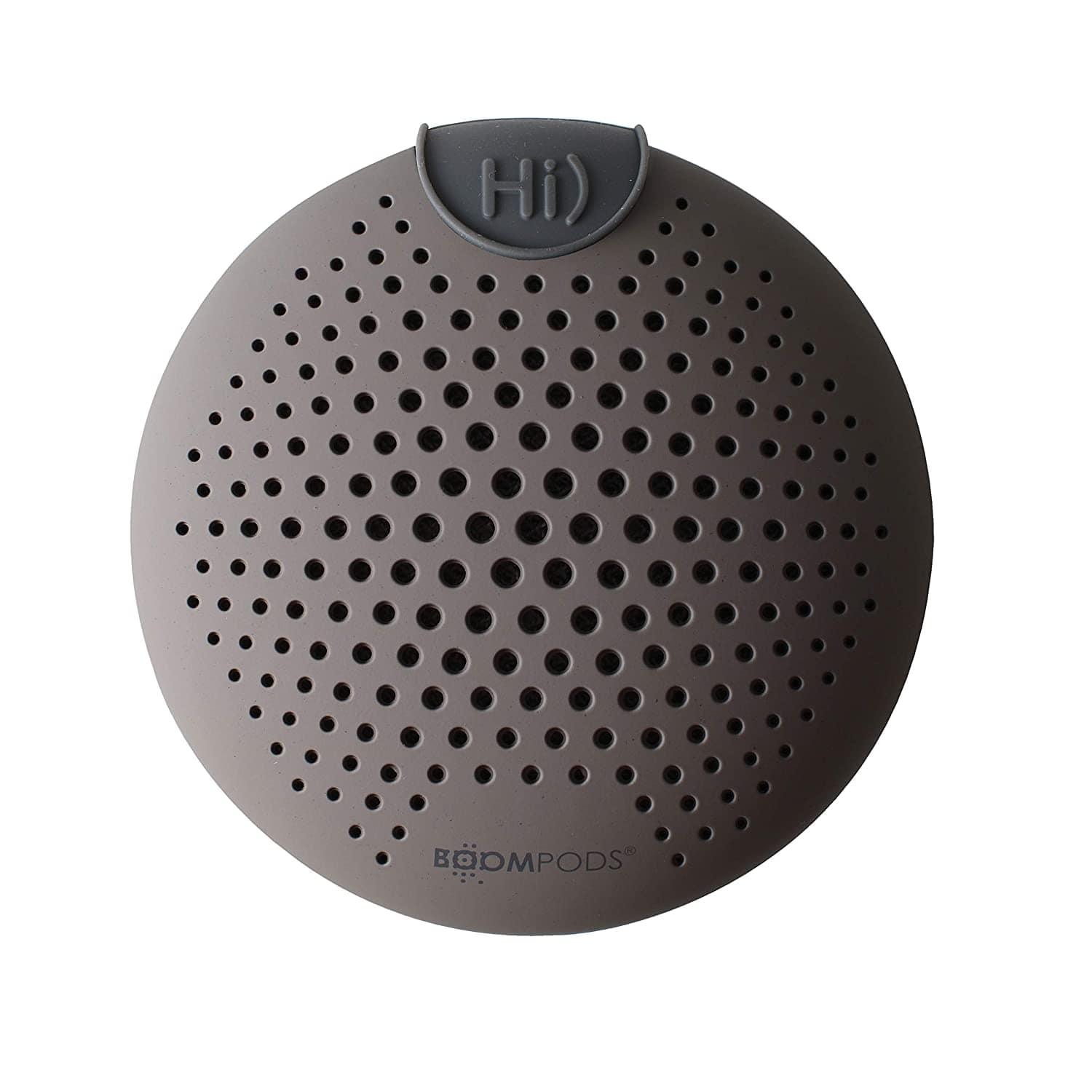 boompods soundclip waterproof bluetooth speaker ipx6 amazon alexa integrated gray