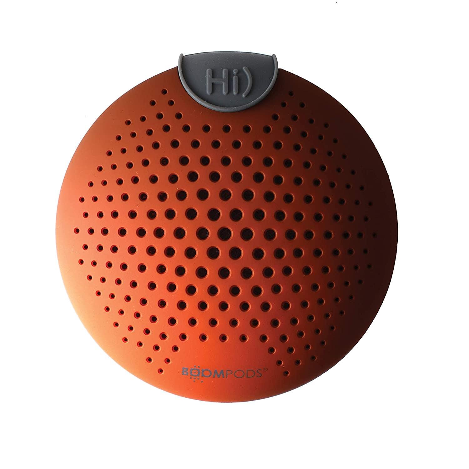 boompods soundclip waterproof bluetooth speaker ipx6 amazon alexa integrated orange