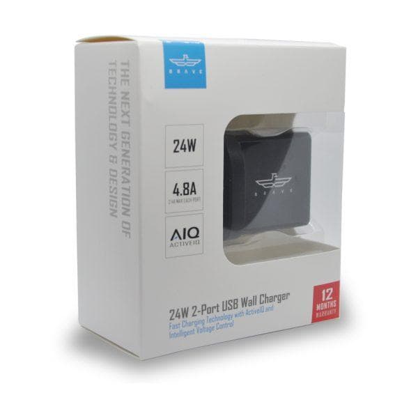 شاحن Brave 2-port USB Wall Charger أسود