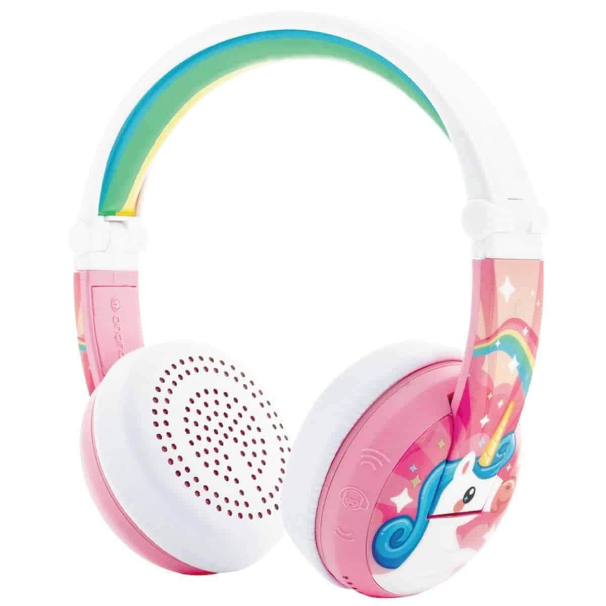 buddyphones wave bluetooth headphones waterproof unicorn pink