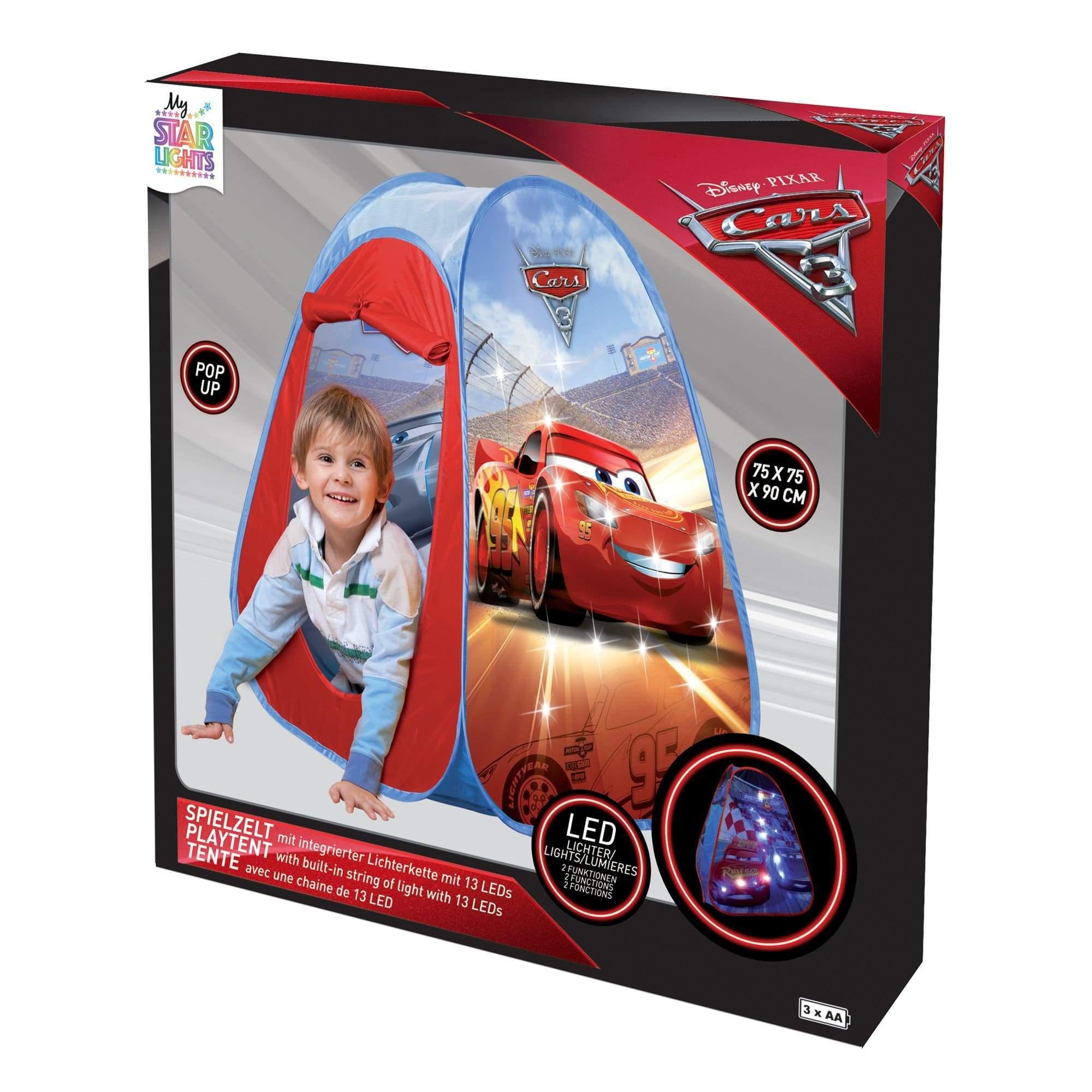 cars pop up play tent