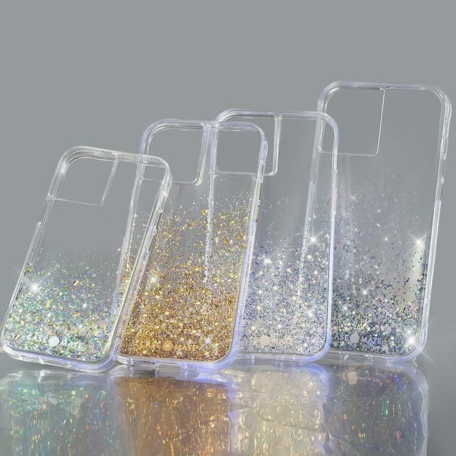 Case-Mate case mate twinkle ombre case for apple iphone 12 pro max 10 ft drop protection w micropel anti microbial layer 1 pc construction reflective foil design wireless charging compatible gold