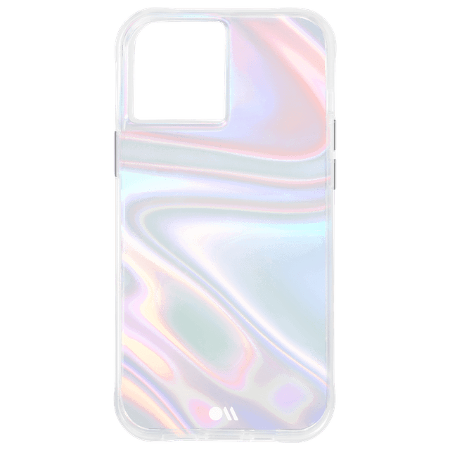Case-Mate case mate soap bubble case for apple iphone 12 12 pro 10 ft drop protection w micropel anti microbial layer 1 pc construction bubble effect design wireless charging compatible iridiscent