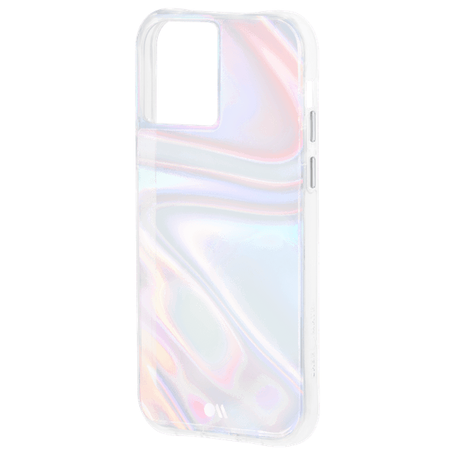 Case-Mate case mate soap bubble case for apple iphone 12 12 pro 10 ft drop protection w micropel anti microbial layer 1 pc construction bubble effect design wireless charging compatible iridiscent