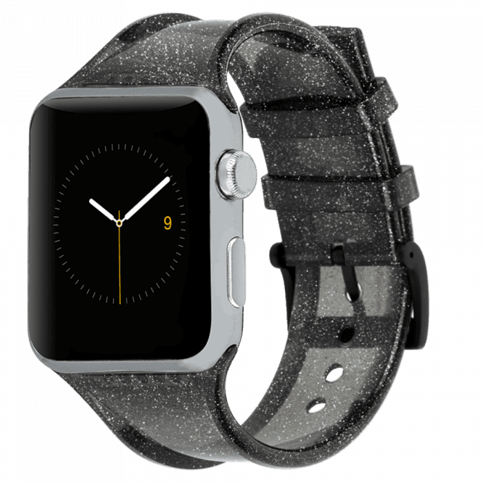 حزام ساعة ابل 42mm أسود لامع Apple Watchband Sheer Glam Noir - CASE-MATE