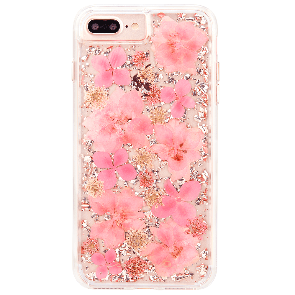 كفر سيلكون لامع لهاتف iPhone 8/7/6S/6 Plus أزهار Karat Petals Case - CASETIFY