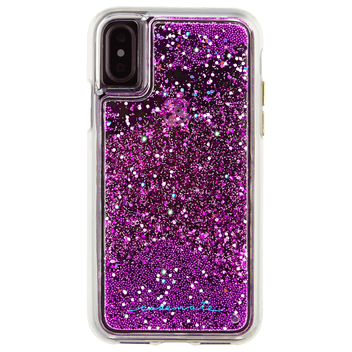 كفر سيلكون لامع لهاتف iPhone XS/X زهري Waterfall - CASE-MATE