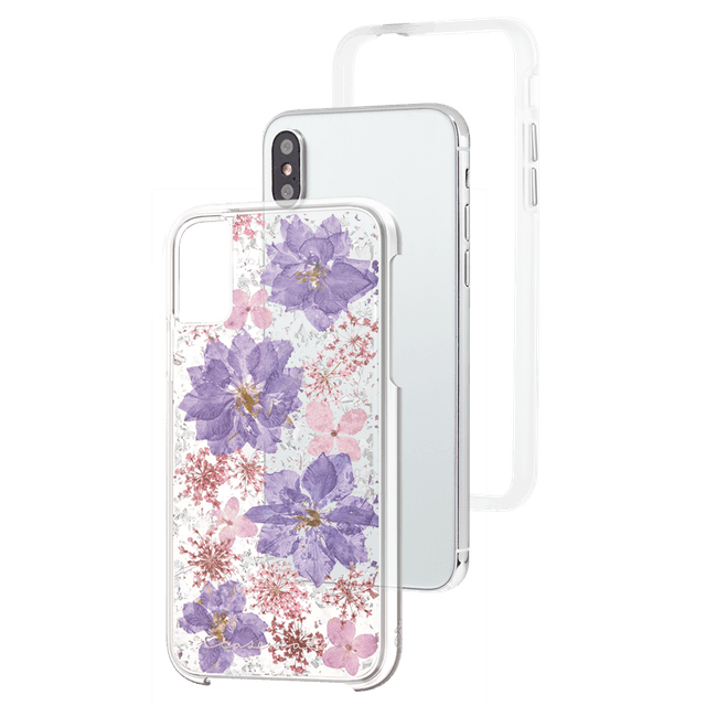 كفر سيلكون لامع لهاتف iPhone XS/X أزهار Karat Petals Case - CASETIFY - SW1hZ2U6MzQ2Mjg=