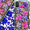 كفر سيلكون لامع لهاتف iPhone XS/X أزهار Karat Petals Case - CASETIFY - SW1hZ2U6MzQ2Mjk=