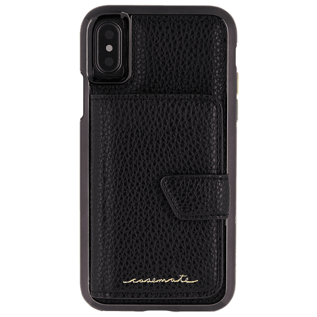 كفر ايفون X جلدي مع حقيبة ل4 بطاقات و مرآة مدمجة CASE MATE Compact Mirror Case for iPhone X - SW1hZ2U6MzU3MTg=