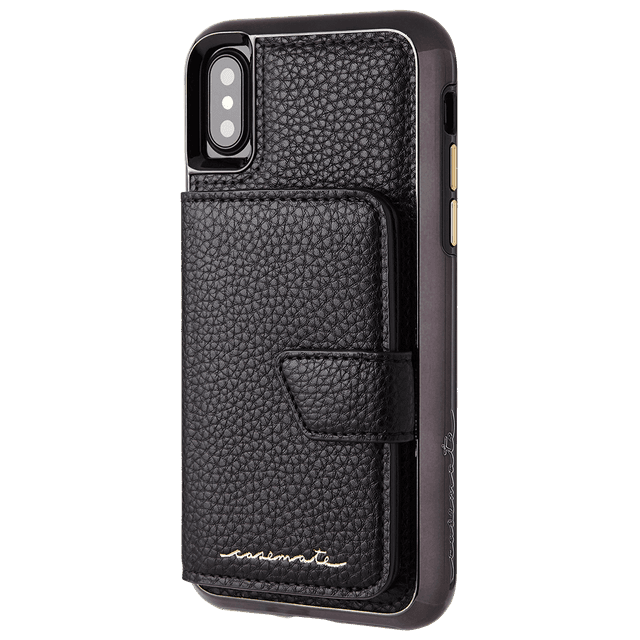 كفر ايفون X جلدي مع حقيبة ل4 بطاقات و مرآة مدمجة CASE MATE Compact Mirror Case for iPhone X - SW1hZ2U6MzU3MjA=