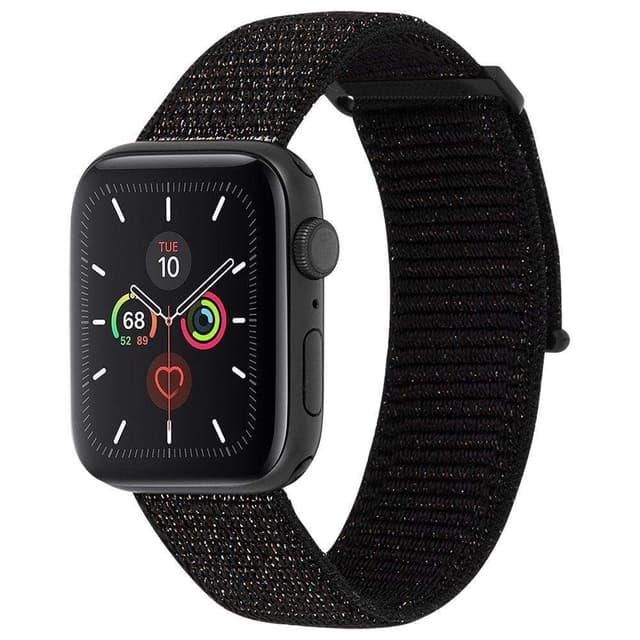 حزام ساعة Case-mate - 42-44mm Apple Watch Nylon Band - أسود / معدني