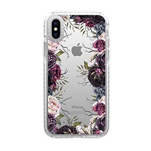 casetify iphone xs x impact case dark floral