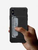 كفر سيلكون لهاتف iPhone XS/X مع محفظة أسود Essential Woven Pocket - CASETIFY - SW1hZ2U6MzQ2NDI=