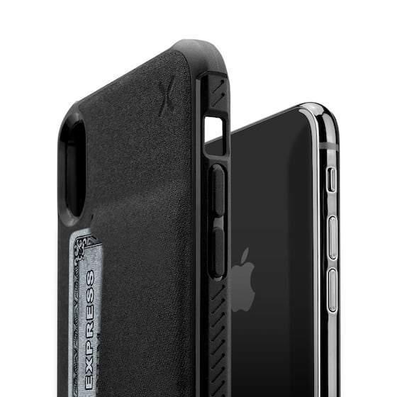 كفر سيلكون لهاتف iPhone XS/X مع محفظة أسود Essential Woven Pocket - CASETIFY - SW1hZ2U6MzQ2NDQ=