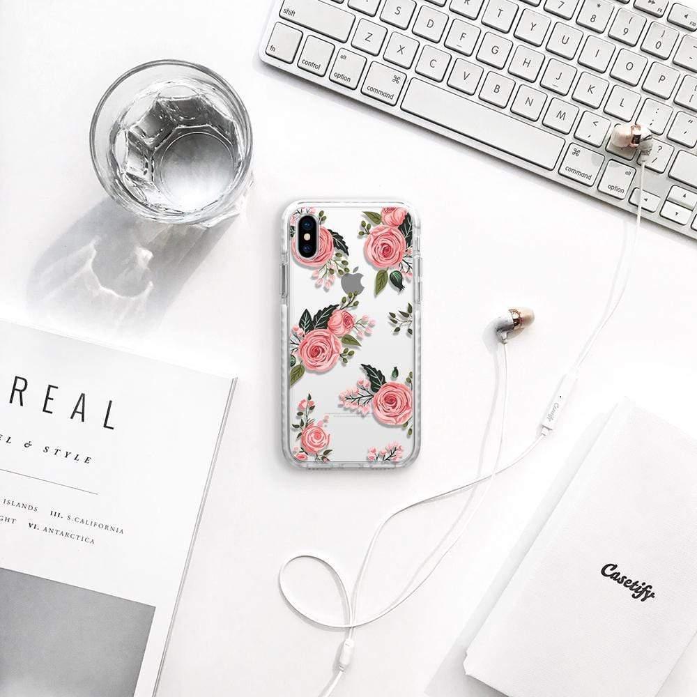 casetify impact case pink roses for iphone xs max