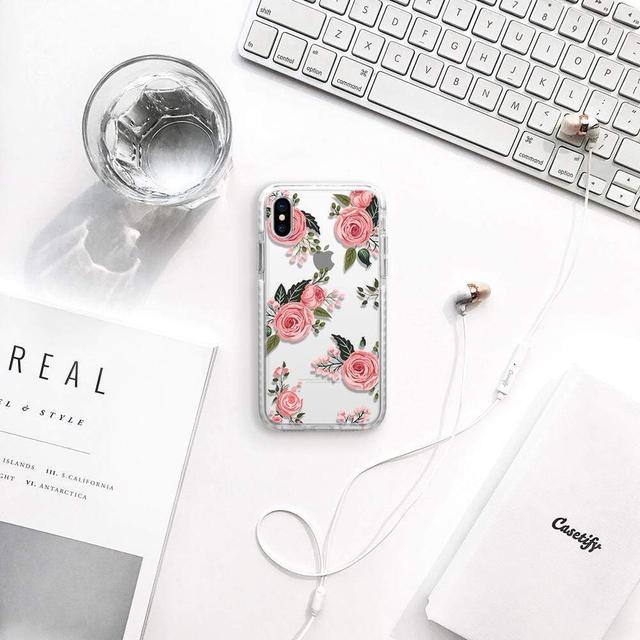 casetify impact case pink roses for iphone xs max - 325299