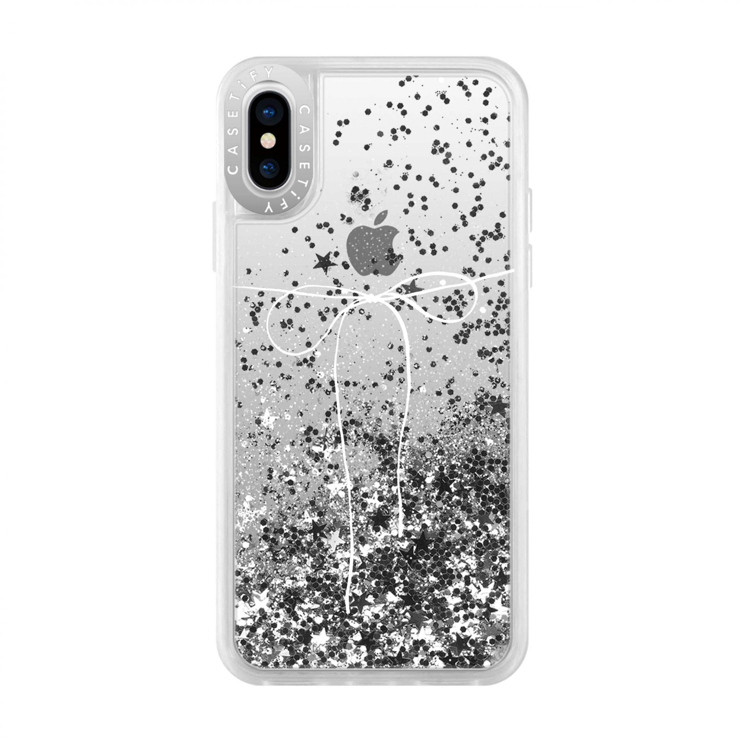 casetify glitter case take a bow for iphone xs x