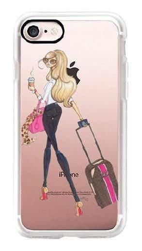 كفر ايفون 7 و8 بلاستيك مع رسمة على الخلفية تخص السفر بناتي من كيستيفاي CASETIFY Airplane Mode Case for iPhone 8 / 7