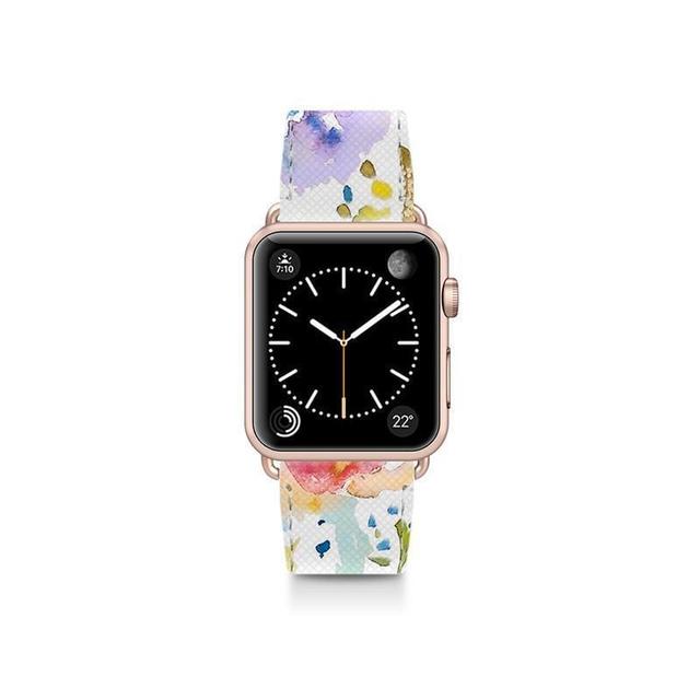 حزام ساعة آبل جلد 42mm أبيض Apple Watch Band Leather All Series - CASETIFY - SW1hZ2U6MzQ2OTc=
