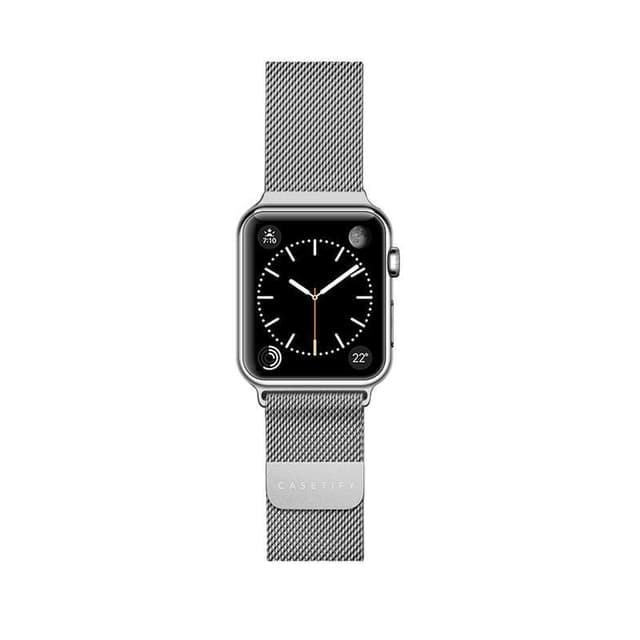 حزام ساعة آبل معدن مغناطيس 42mm فضي Apple Watch Band Stainless Steel for All Series - CASETIFY
