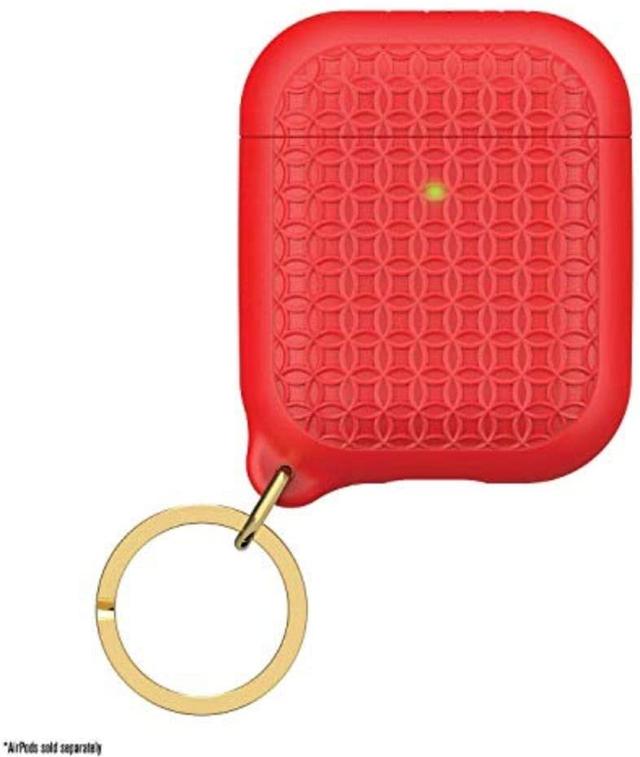 كفر سماعات ايربود أحمر مع حلقة مفاتيح Catalyst - Key Ring Case for AirPods 1 & 2 -  Flame Red - SW1hZ2U6NTY1NjM=