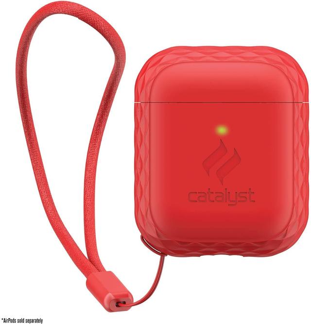 كفر سماعات ايربود أحمر مع حلقة مفاتيح Catalyst - Key Ring Case for AirPods 1 & 2 - Flame Red - SW1hZ2U6NTY1NzU=