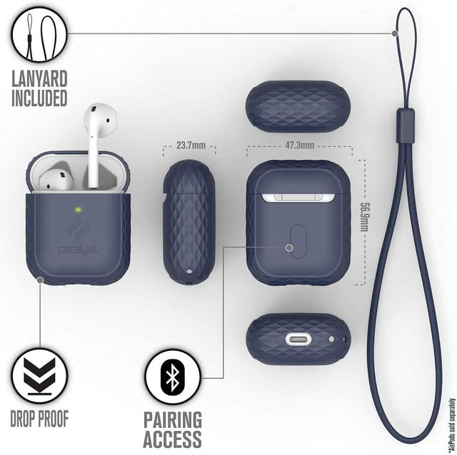 catalyst lanyard case for airpods 1 2 midnight blue - SW1hZ2U6NTY1ODA=