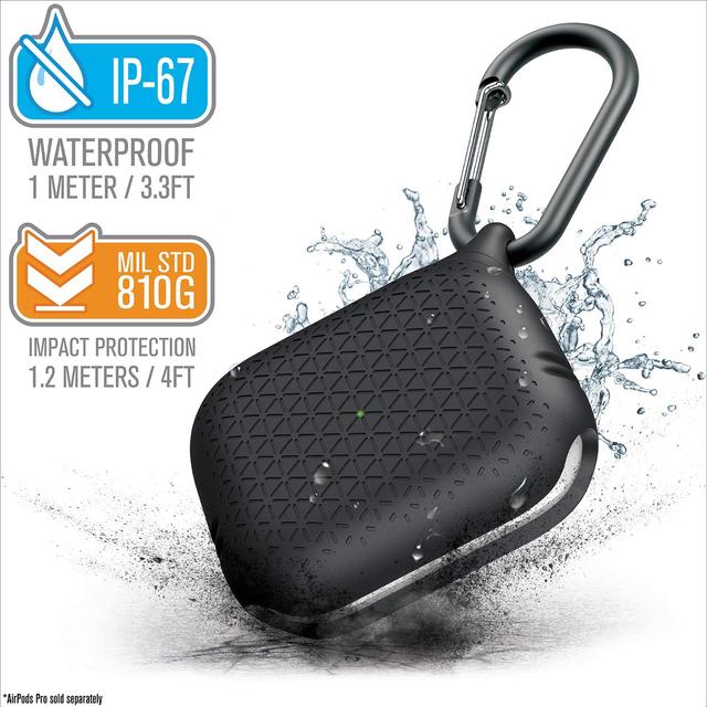 كفر سماعات ايربود برو أسود Catalyst - Waterproof Premium Edition Case for AirPods Pro - Stealth Black - SW1hZ2U6NTY2OTE=