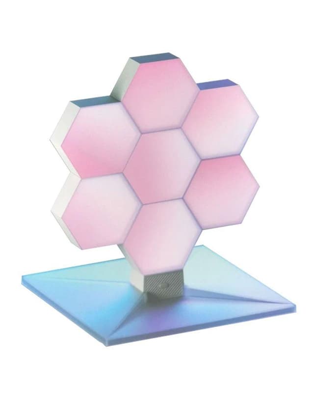 Cololight lifesmart cololight plus kit wifi color changing led lights 7 panles base apple siri alexa google assistant homekit compatible home office instant light decor w music sync