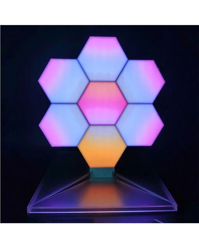 Cololight lifesmart cololight plus kit wifi color changing led lights 7 panles base apple siri alexa google assistant homekit compatible home office instant light decor w music sync