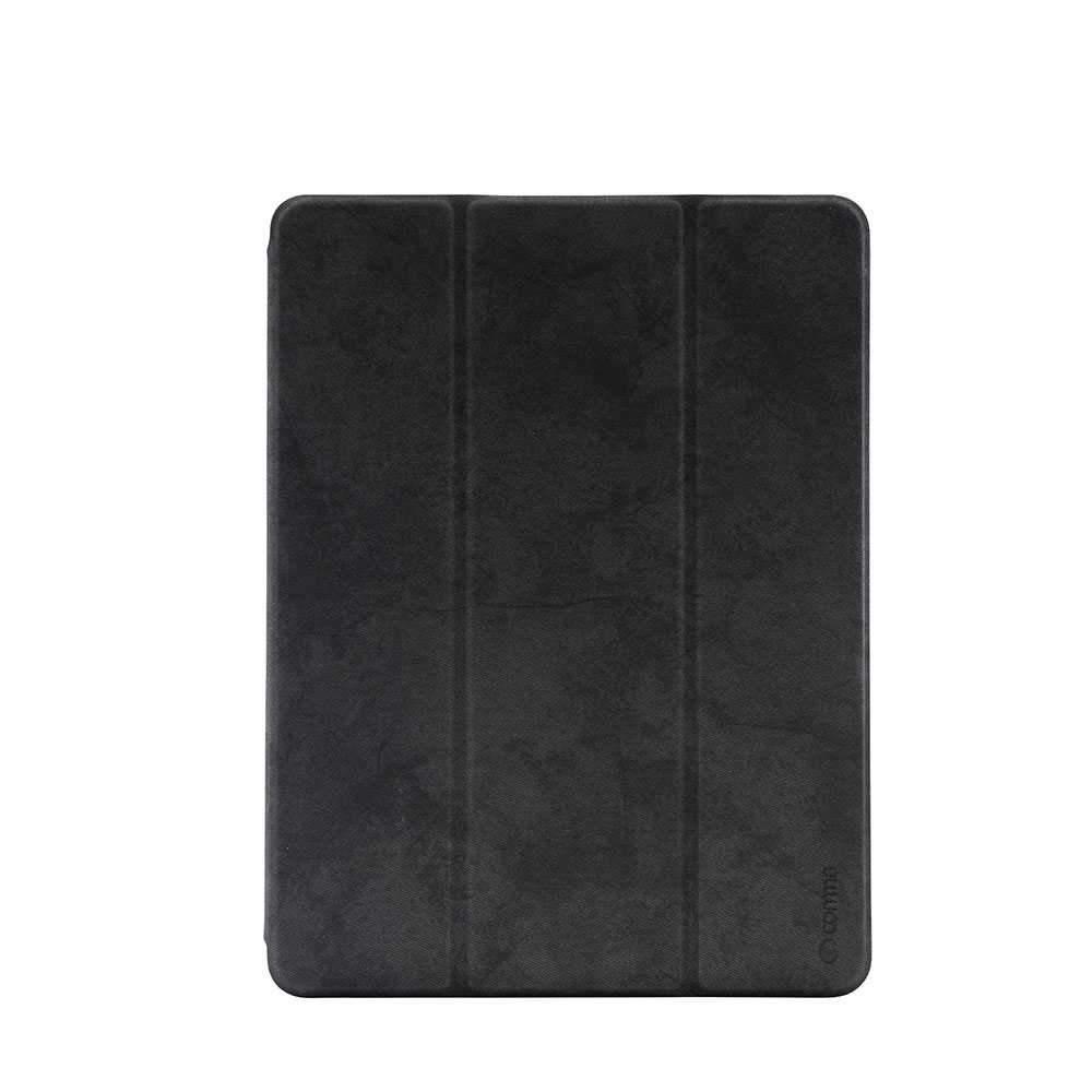 كفر جلدي Leather Case with Pencil Slot Apple iPad 9.7" Comma - أسود