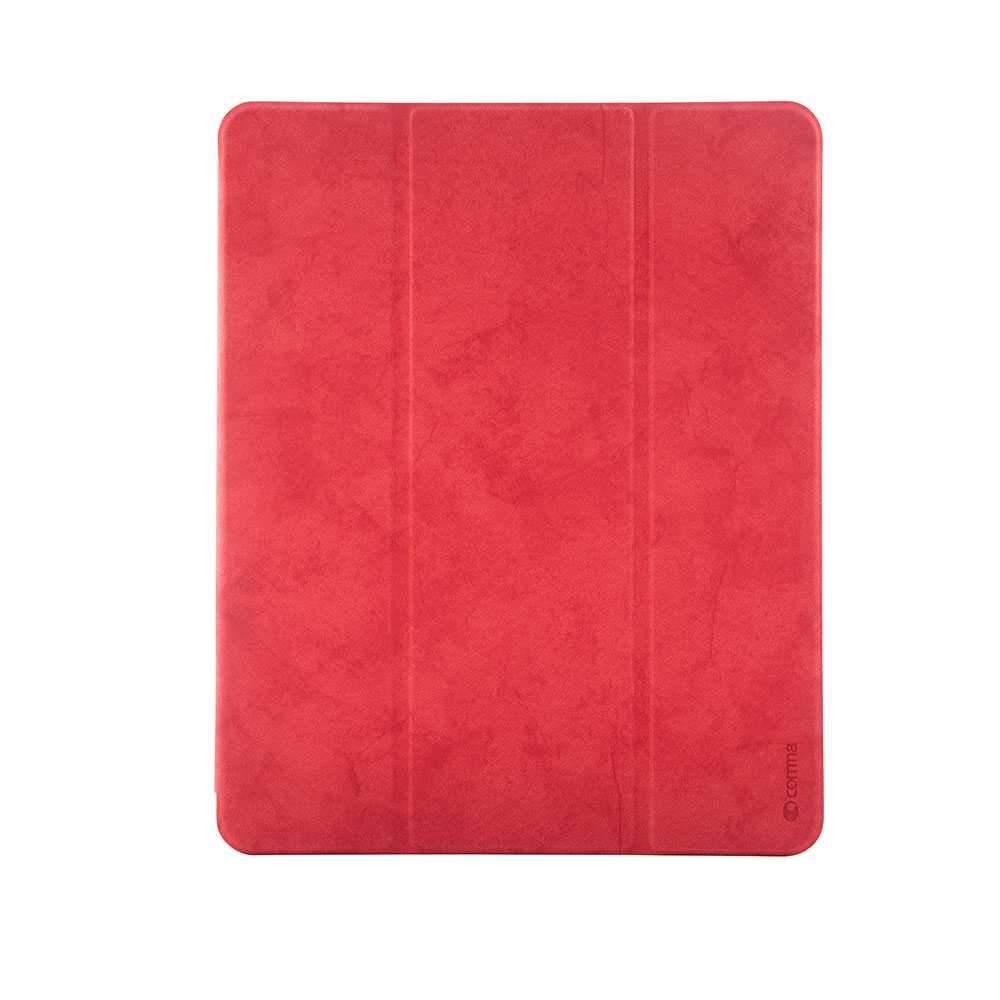 comma leather case with pencil slot for apple ipad pro 12 9 2018 red