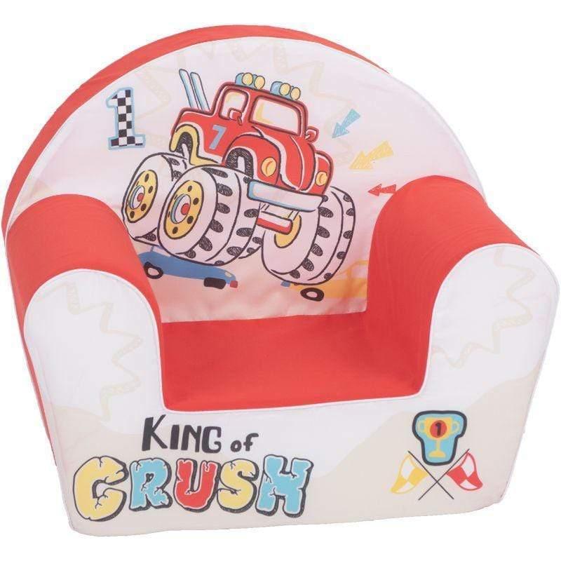 delsit arm chair king of the crush red