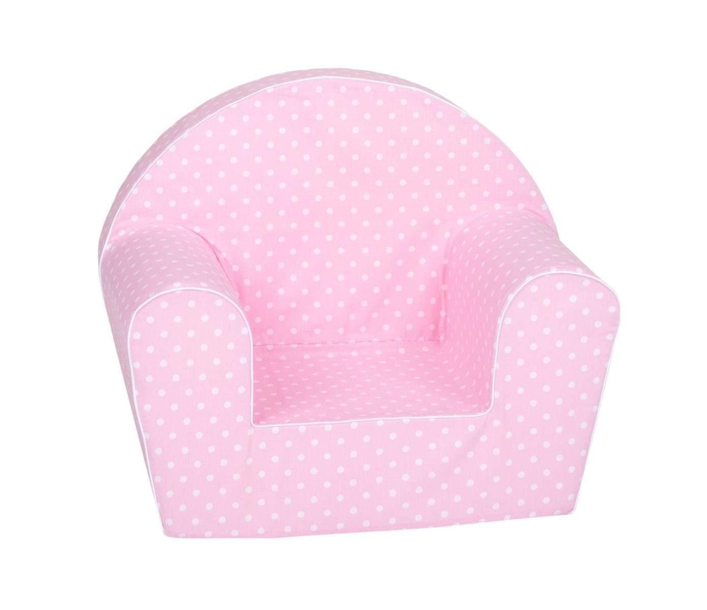 delsit arm chair pink polka dots