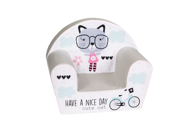 أريكة Delsit Arm Chair -  قطة مع عبارة Have A Nice Day