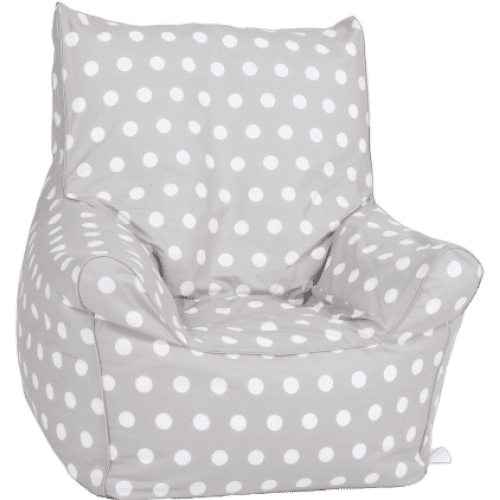 delsit bean chair grey w dots