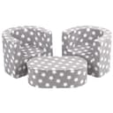 Delsit combo set 2 chairs table grey with white stars