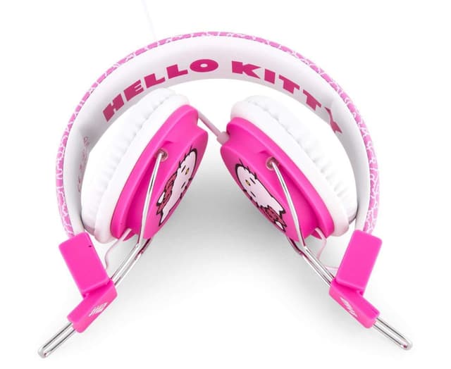 DXB.NET hello kitty apple junior on ear headphones fuzzy bow white pink