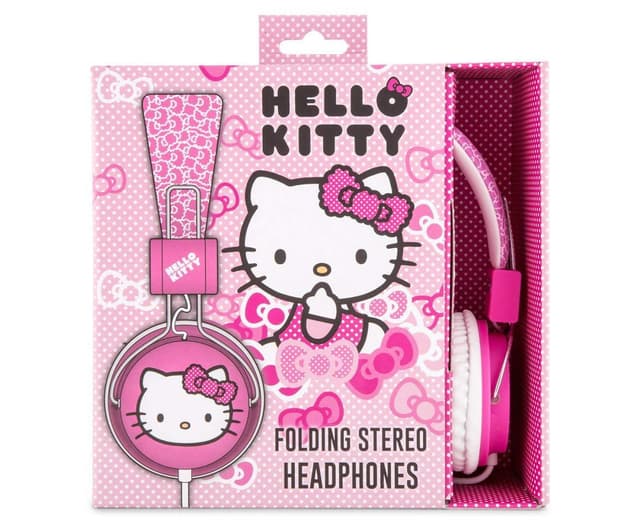 DXB.NET hello kitty apple junior on ear headphones fuzzy bow white pink