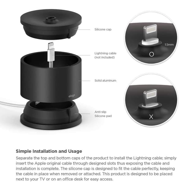 Elago D Stand Charging Station For Airpods - Black