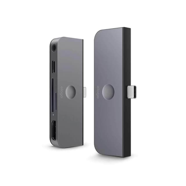 محول ألمنيوم متعدد المنافذ من Elago - رمادي داكن - 331195