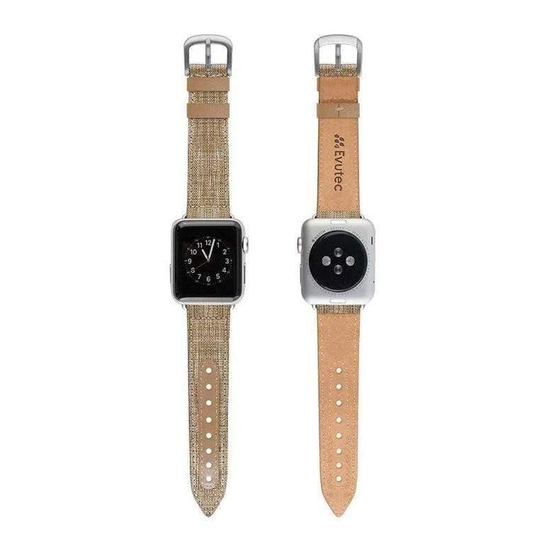 evutec apple watch band 40mm northill tweed tan